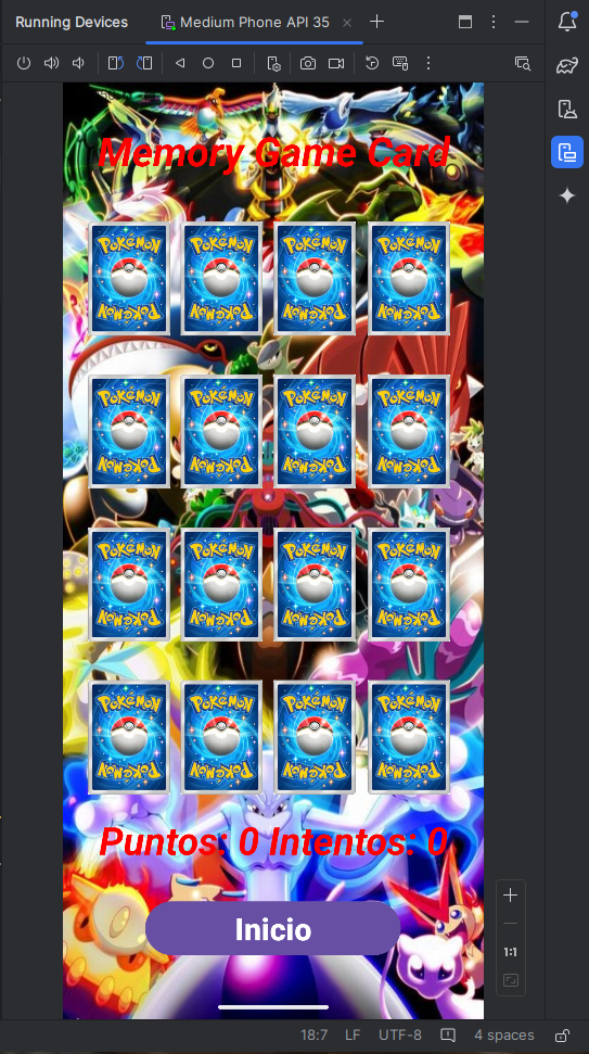 App memory game card pokemon