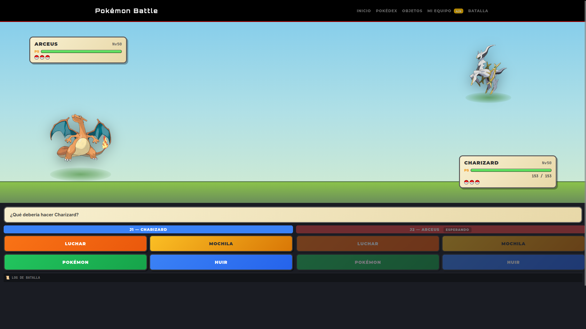 Versión mejorada de la pantalla de batalla con gráficos actualizados y animaciones.